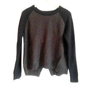 Madewell Black and Gray Crew Neck Sweater